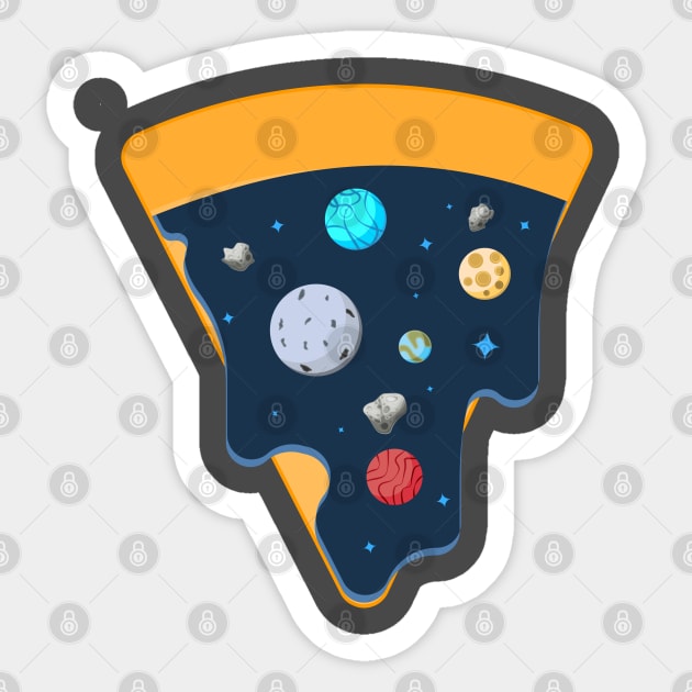 Space pizza Sticker by lakokakr